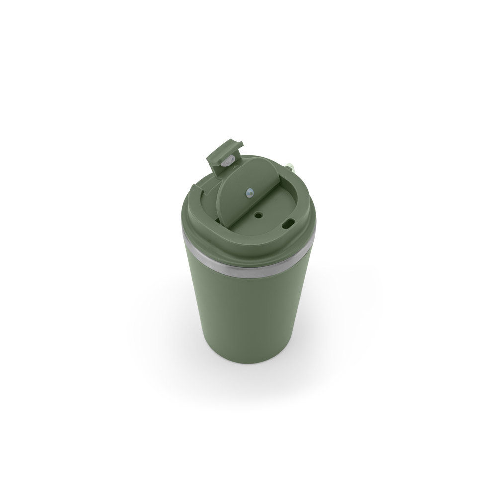 Novidade 2026 !!! Copo de viagem em aço inox 90% reciclado com parede dupla e acabamento em mate 460 mL