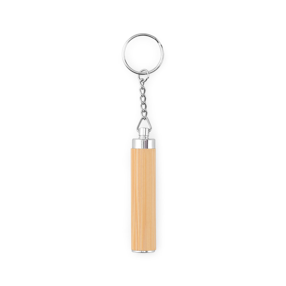 Novidade 2026!!! Chaveiro em bambu e ABS com lanterna LED