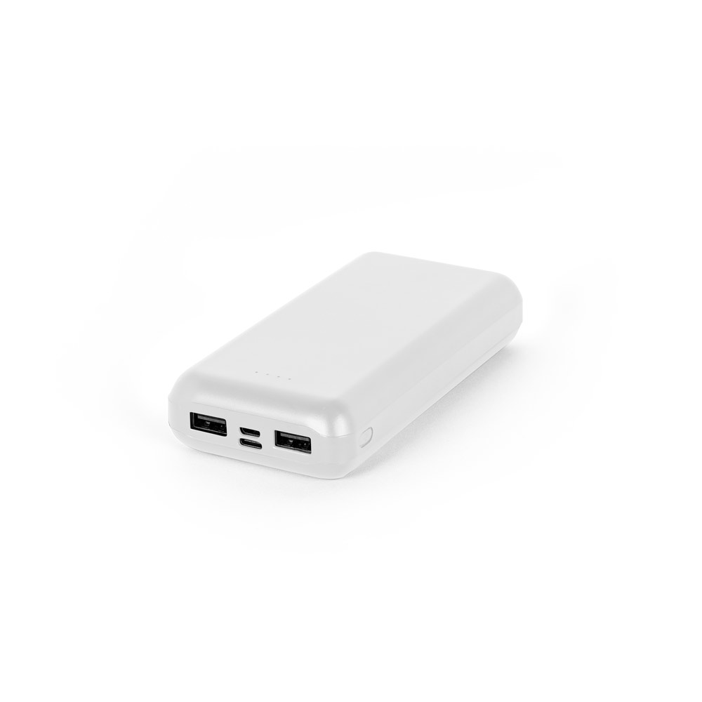 Novidade 2026!!! Bateria portátil em ABS 100% reciclado e capacidade de 20.000 mAh