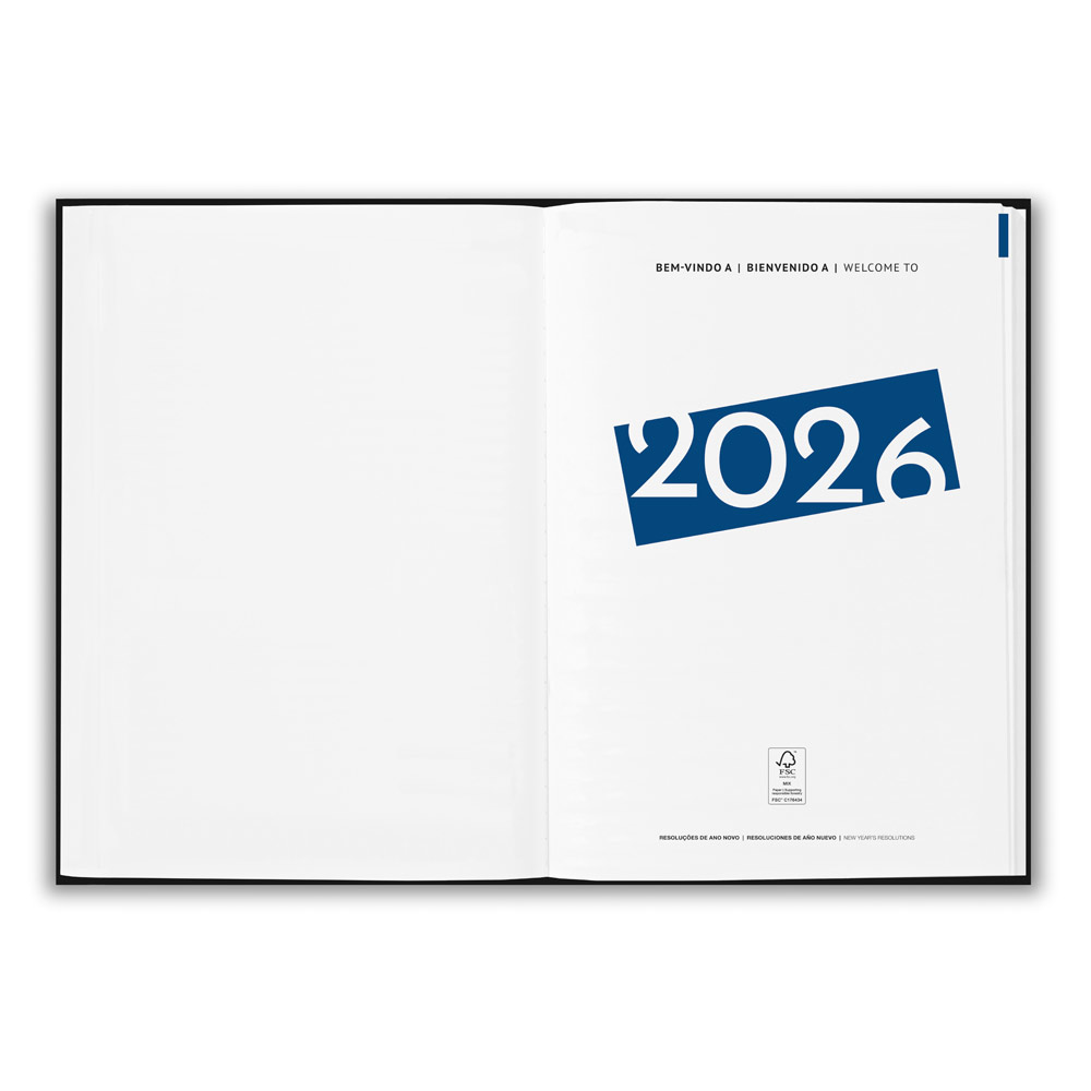 Agenda 2026!!! Agenda B5 em PET reciclado (100% rPET)
