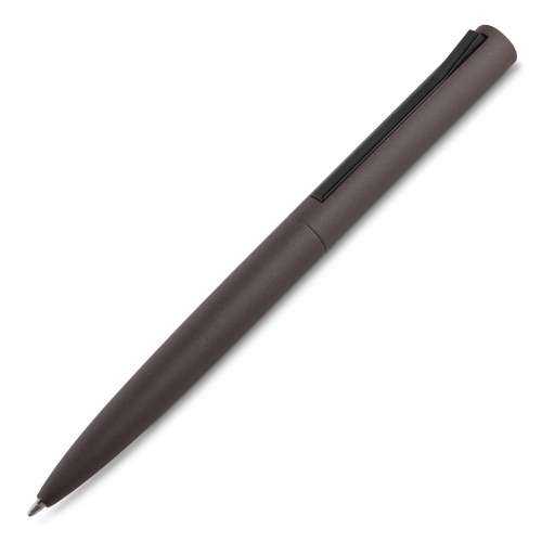 Caneta de metal retrátil.  Obs.: A parte superior da caneta é plástica. 14,5 x ø1,3 cm