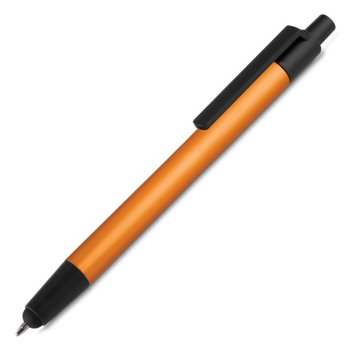 Caneta em metal com ponta touch. 14,0 x ø1,3 cm