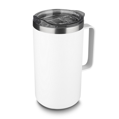 Caneca térmica em aço inox. Capacidade até 750 ml. 16,5 x ø9 cm