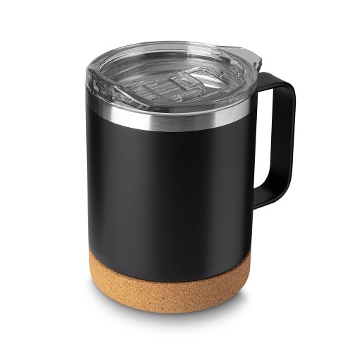Caneca térmica em aço inox com parede isolada à vácuo. Capacidade até 350 ml. 9 x 12 cm