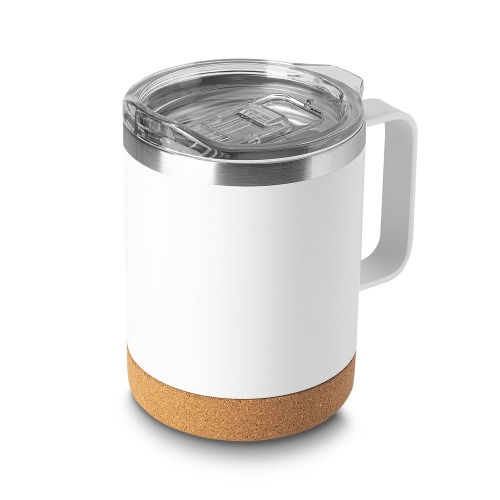 Caneca térmica em aço inox com parede isolada à vácuo. Capacidade até 350 ml. 9 x 12 cm