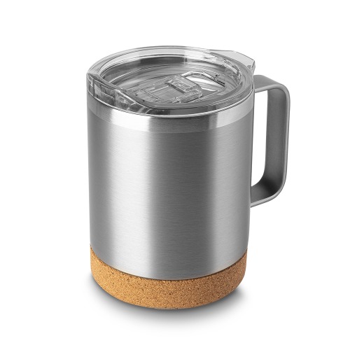 Caneca térmica em aço inox com parede isolada à vácuo. Capacidade até 350 ml. 9 x 12 cm