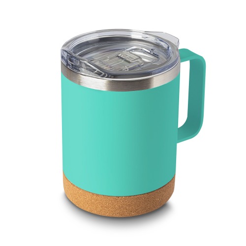 Caneca térmica em aço inox com parede isolada à vácuo. Capacidade até 350 ml. 9 x 12 cm
