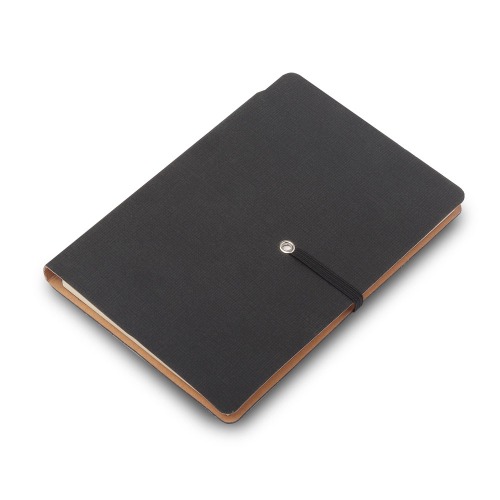 Bloco de notas com elástico. 48 folhas. 14,4 x 9,4 x 1,0cm
