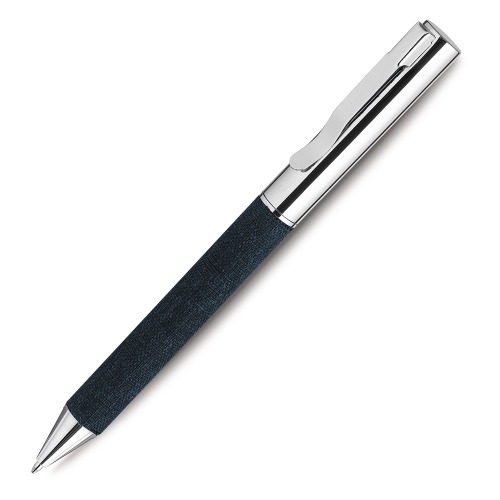Caneta de metal, acompanha estojo em material reciclável na cor da caneta. 14xø1,0cm