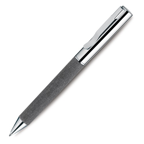 Caneta de metal, acompanha estojo em material reciclável na cor da caneta. 14xø1,0cm