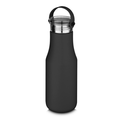 Garrafa térmica em aço inox com parede dupla com capacidade de até 500 ml. 22,3 x 7 cm