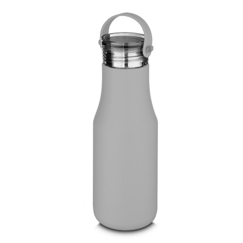 Garrafa térmica em aço inox com parede dupla com capacidade de até 500 ml. 22,3 x 7 cm