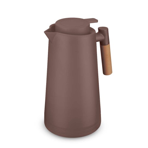 Garrafa Térmica de Plástico PP (exterior) com parede dupla de ampola de vidro (interior), com capacidade de até 1 L . 25 x 13,5 cm