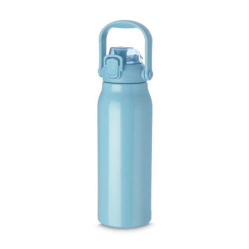 Garrafa térmica em aço inox, com capacidade de até 1,5L. Tampa rosqueável, bico removível. 27xø10,5cm