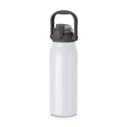 Garrafa térmica em aço inox, com capacidade de até 1,5L. Tampa rosqueável, bico removível. 27xø10,5cm