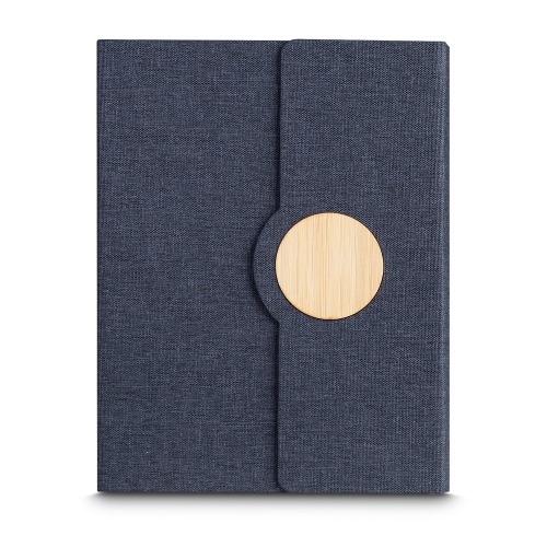 Caderno Capa em RPET e Detalhe em Bambu