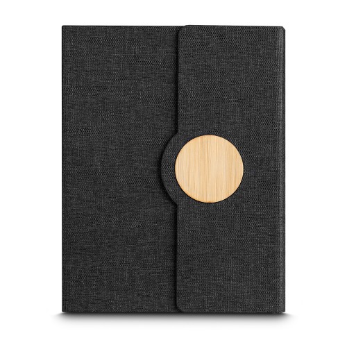 Caderno Capa em RPET e Detalhe em Bambu