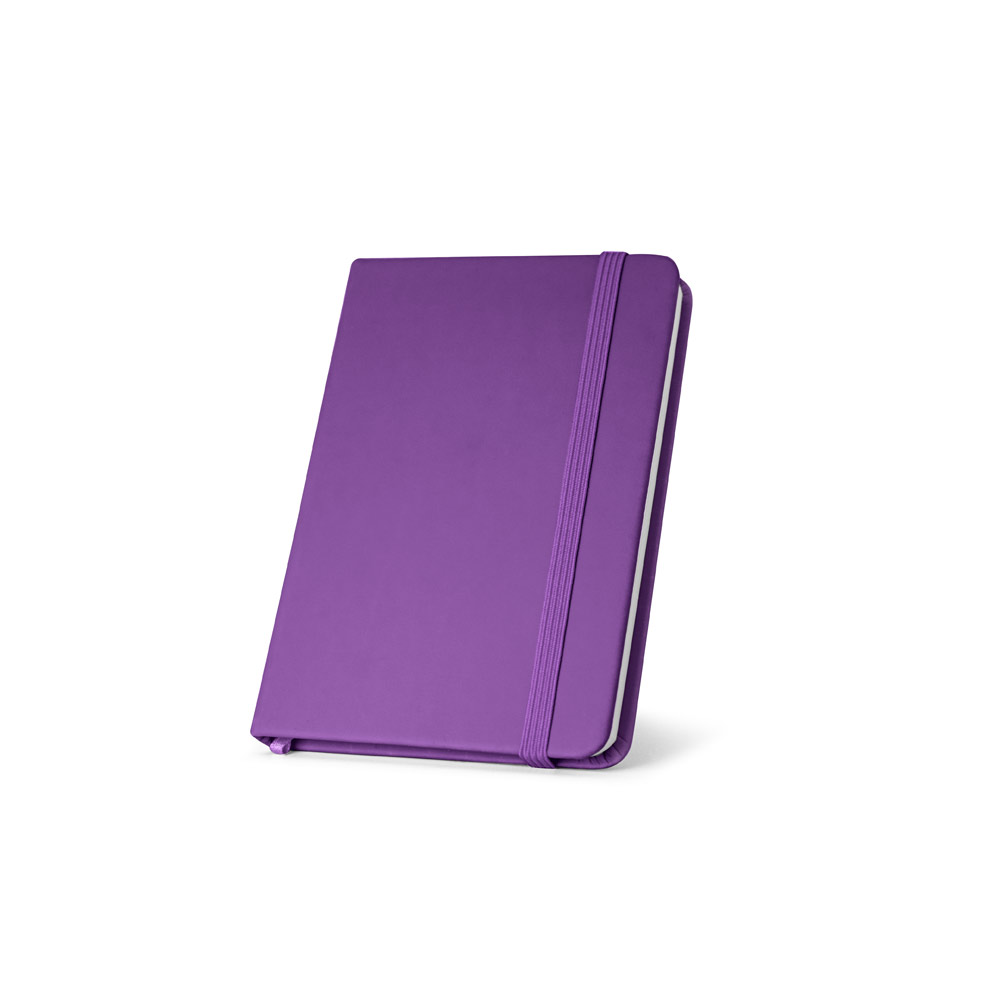 Caderno de bolso de capa dura em c. sintético com 160 páginas lisas