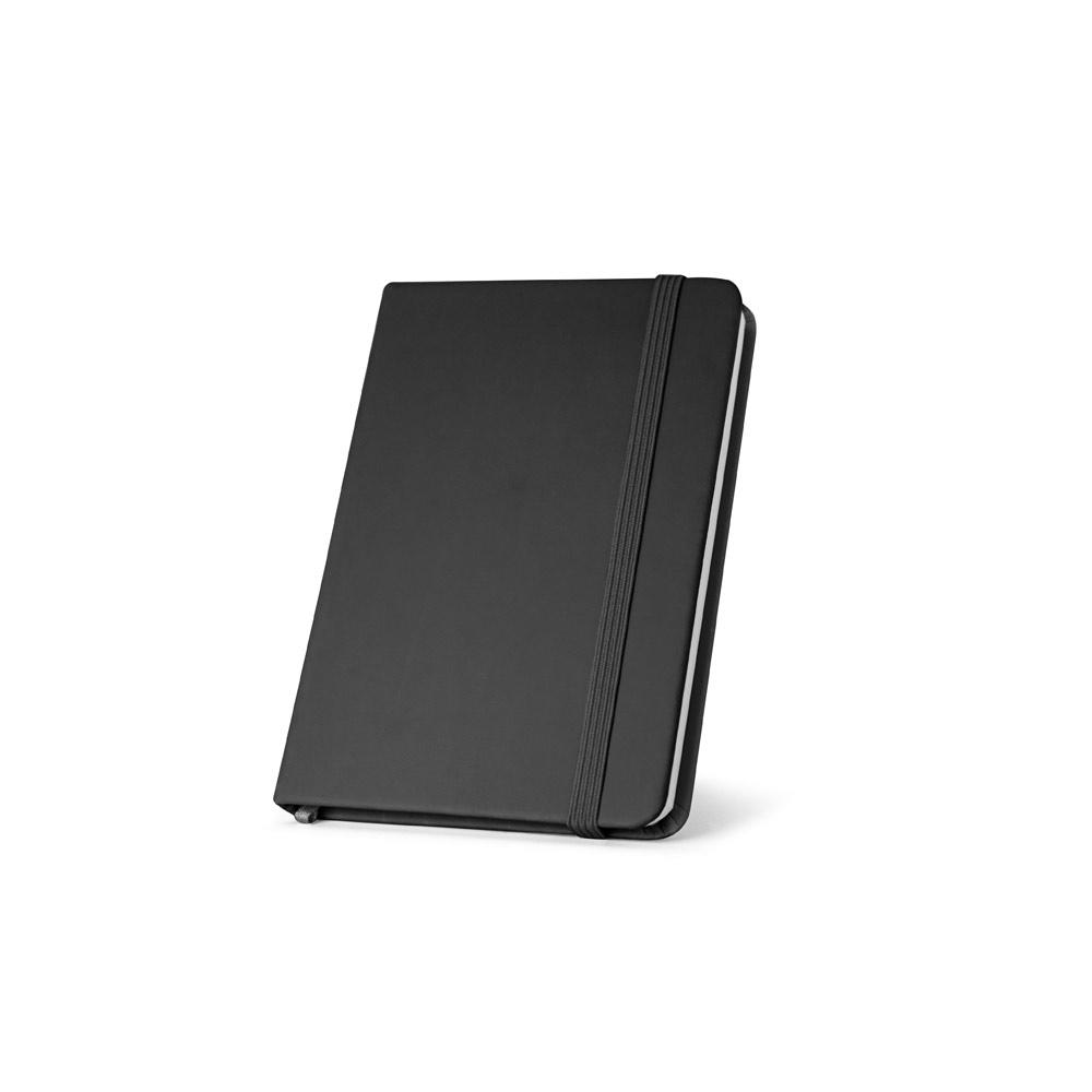 Caderno de bolso de capa dura em c. sintético com 160 páginas lisas