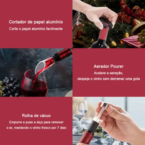 Saca Rolhas Recarregavel