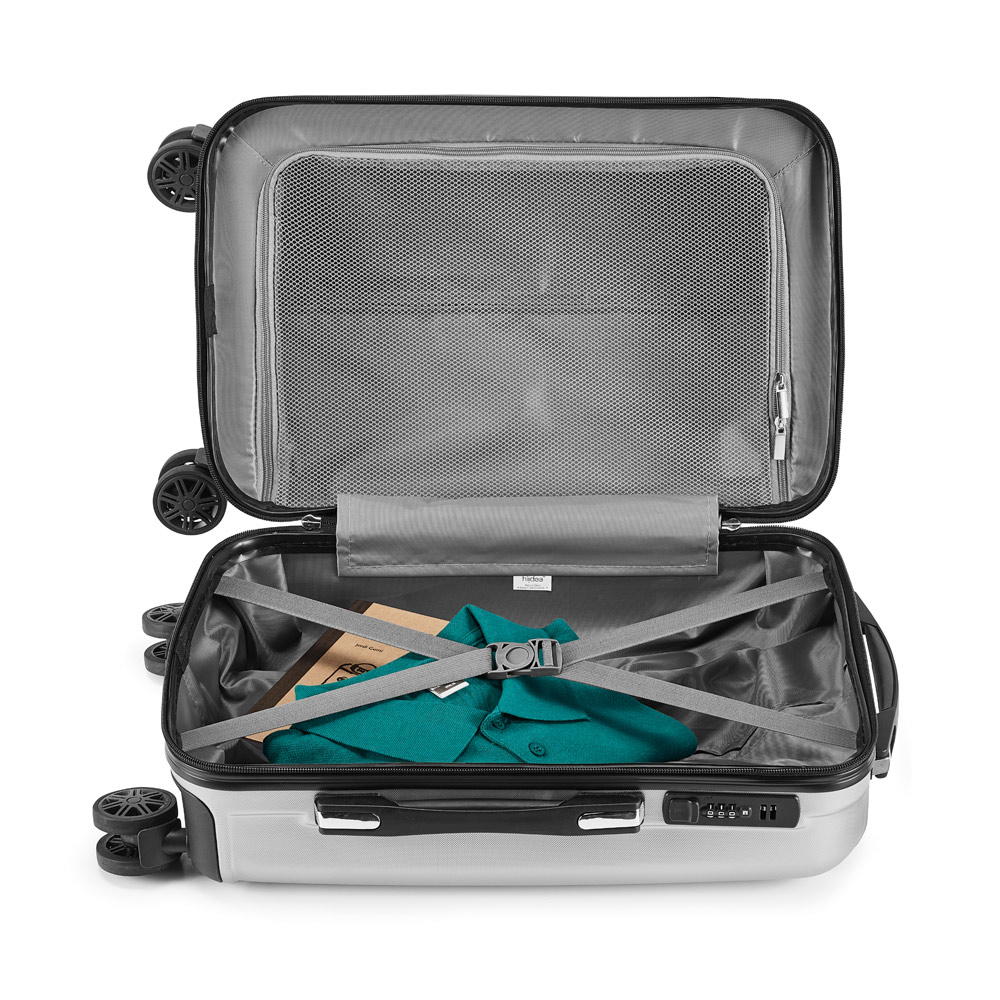 Mala de viagem executivo em ABS e PET com interior forrado 33 L