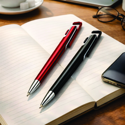 Caneta Plástica com Suporte para Celular