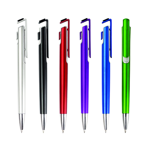 Caneta Plástica com Suporte para Celular