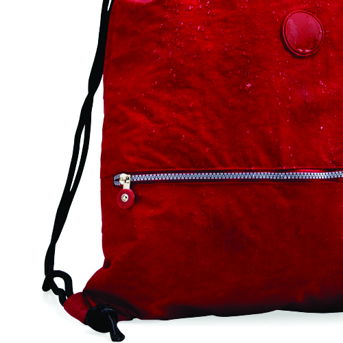 Mochila saco confeccionada em nylon impermeável e alças de nylon