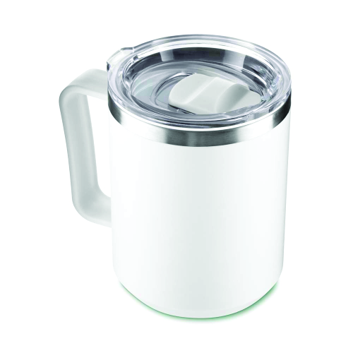 Caneca 450 ml com parte interior em INOX e exterior em plástico PP