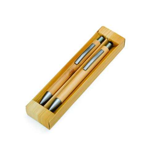 Kit Ecológico Caneta e Lapiseira Bambu